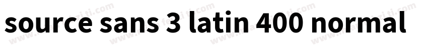 source sans 3 latin 400 normal字体转换